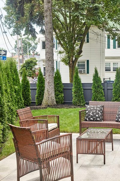 landscaped backyard and patio boston ma